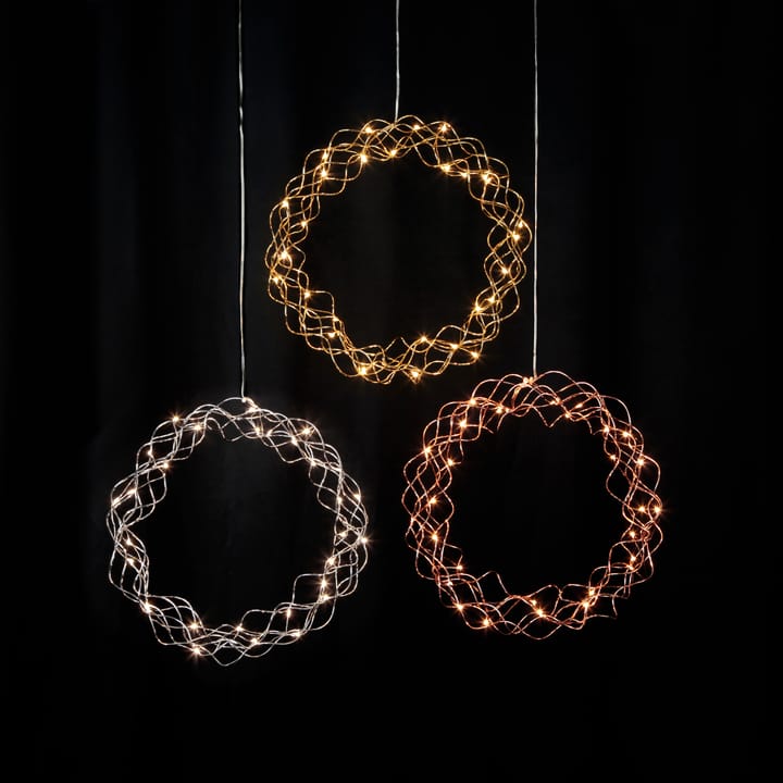 Coroa de flores com luz LED Curly 30 cm, Latão  Star Trading