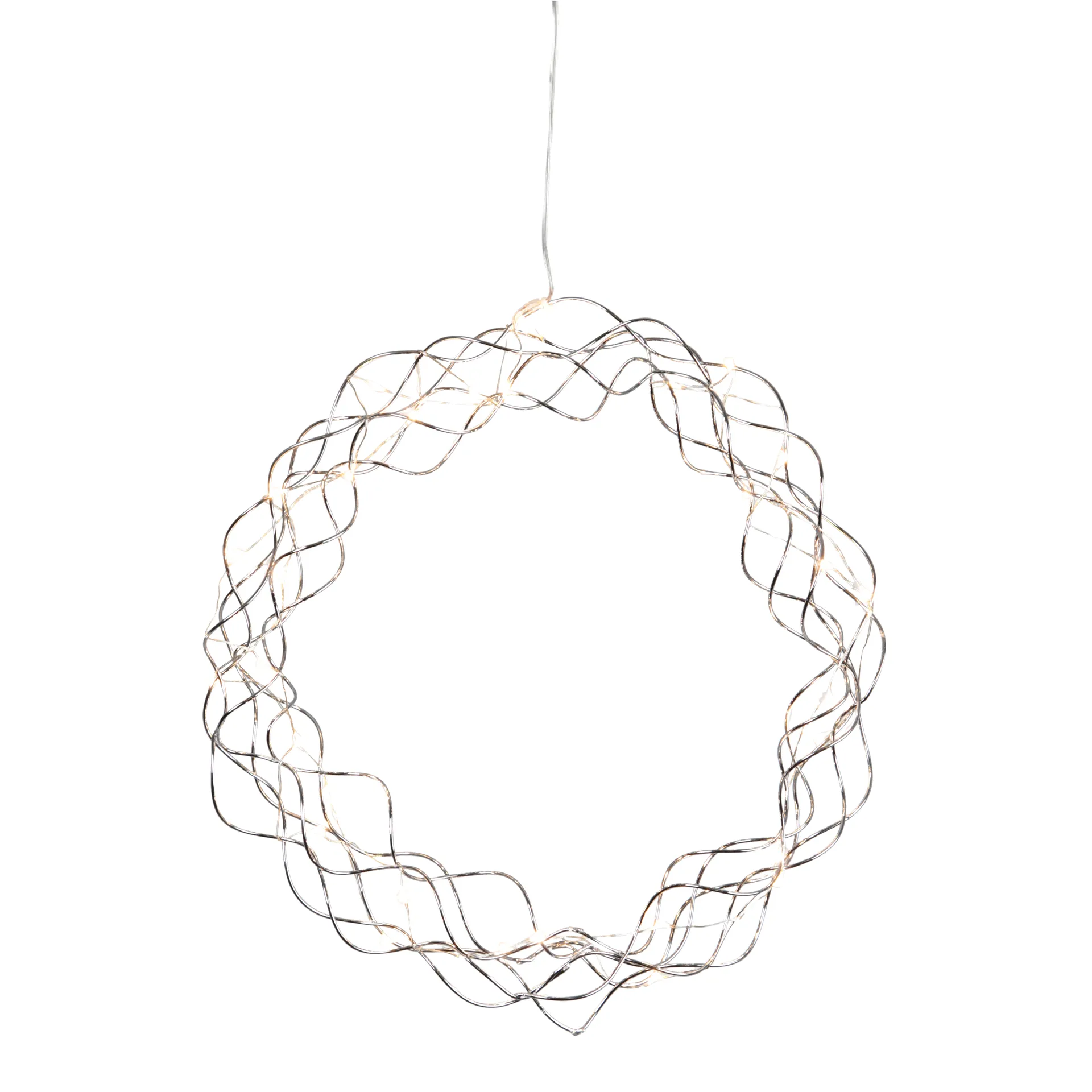 Curly guirlanda com luzes LED 30 cm, Cromo Star Trading