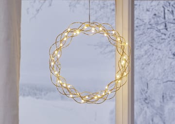 Curly guirlanda com luzes LED 30 cm - Latão - Star Trading