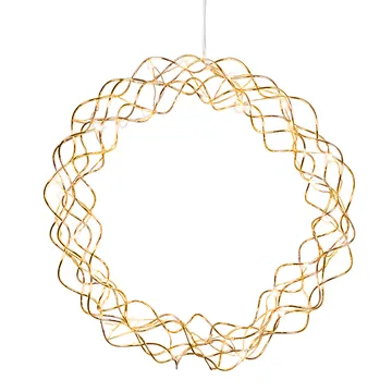Curly guirlanda com luzes LED 30 cm - Latão - Star Trading