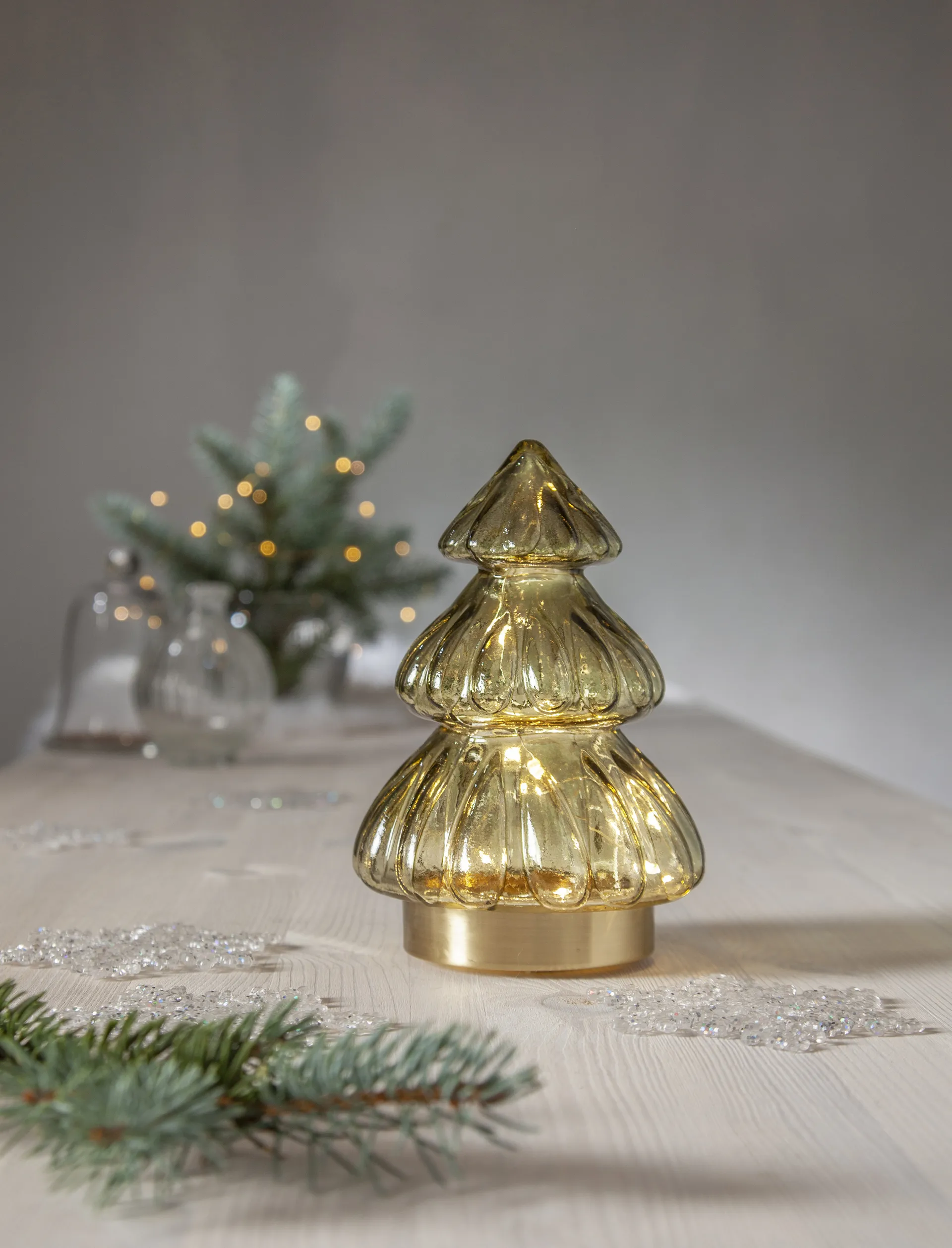 Decoração da mesa luzes de Natal 18 cm Abete, Verde Star Trading