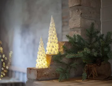 Decoração de inverno para interior - Abeto branco, 2 peças - Star Trading