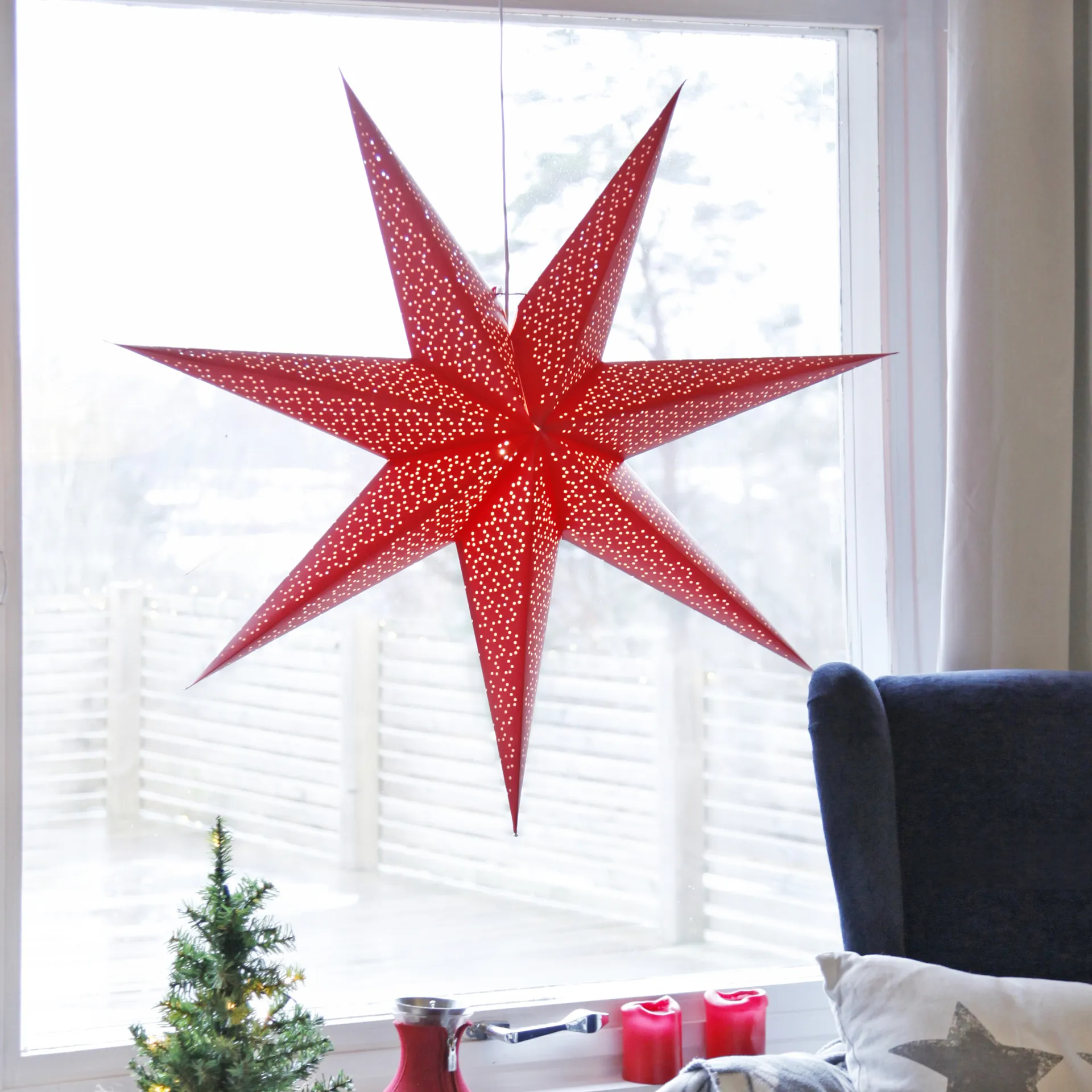 Dot Estrela de advento 100 cm, Vermelho Star Trading