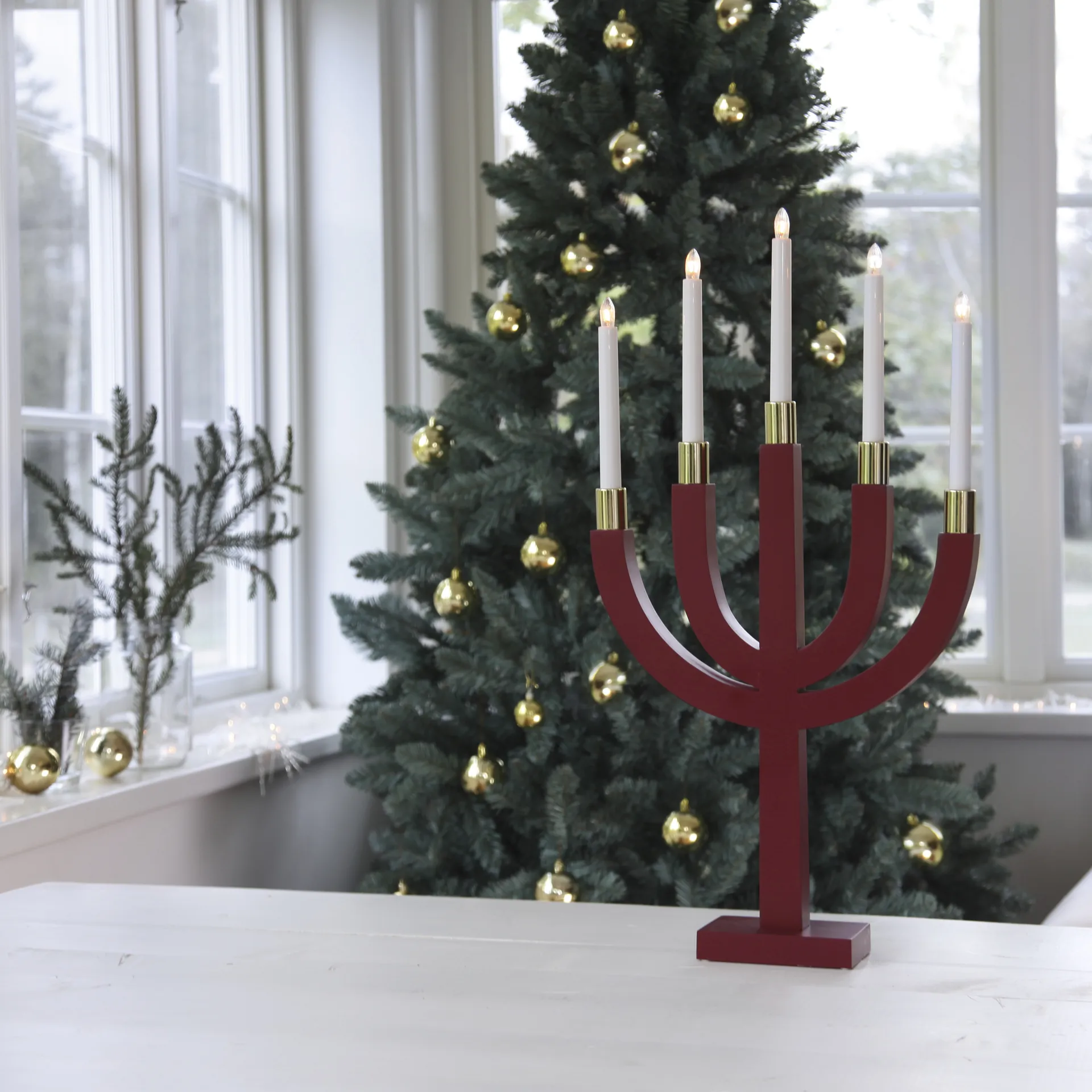 Elias castiçal de Advento, Vermelho  Star Trading