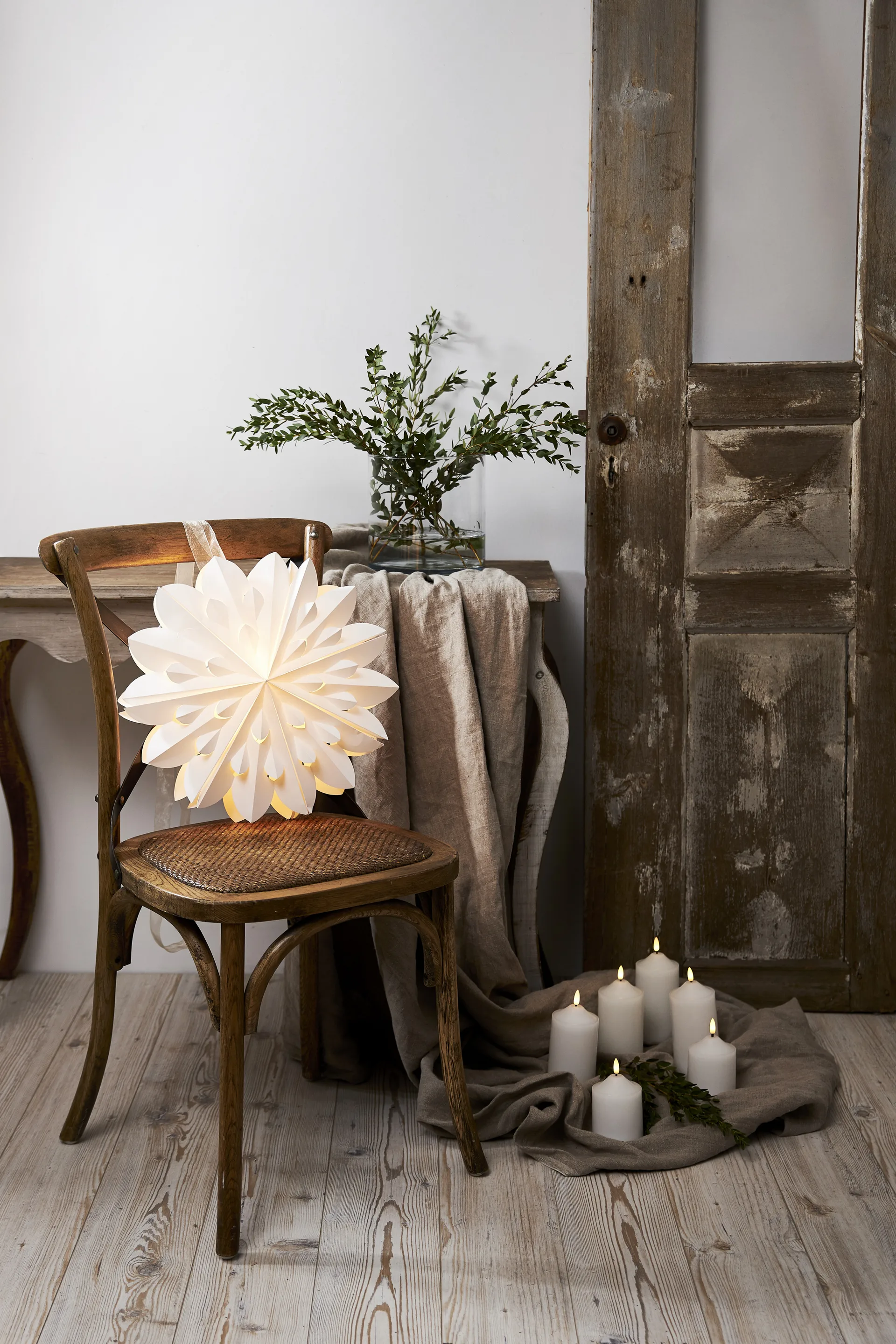 Estrela do advento Clipp Ø40 cm, Branco Star Trading