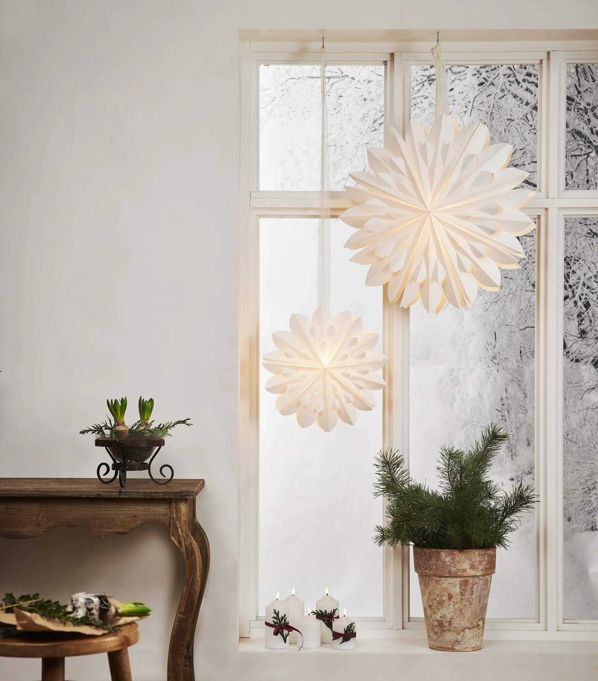 Estrela do advento Clipp Ø40 cm, Branco Star Trading