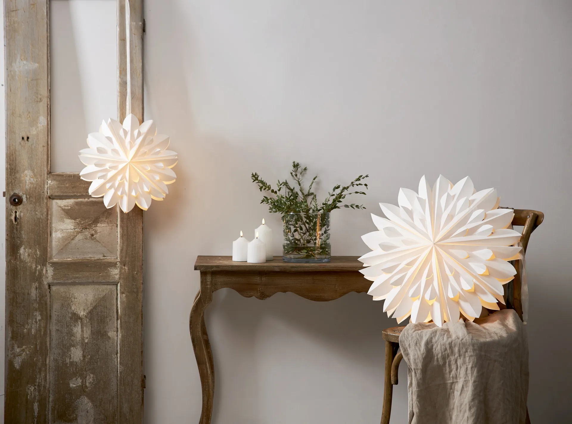 Estrela do advento Clipp Ø40 cm, Branco Star Trading