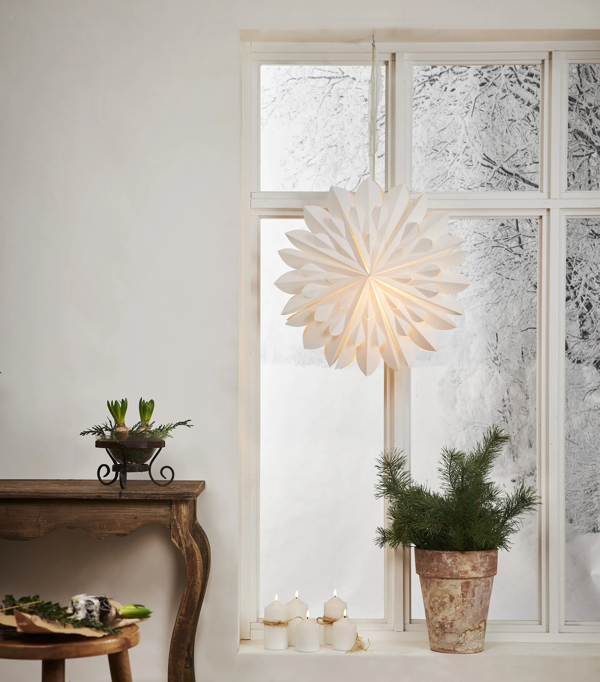 Estrela do advento Clipp Ø60 cm, Branco Star Trading