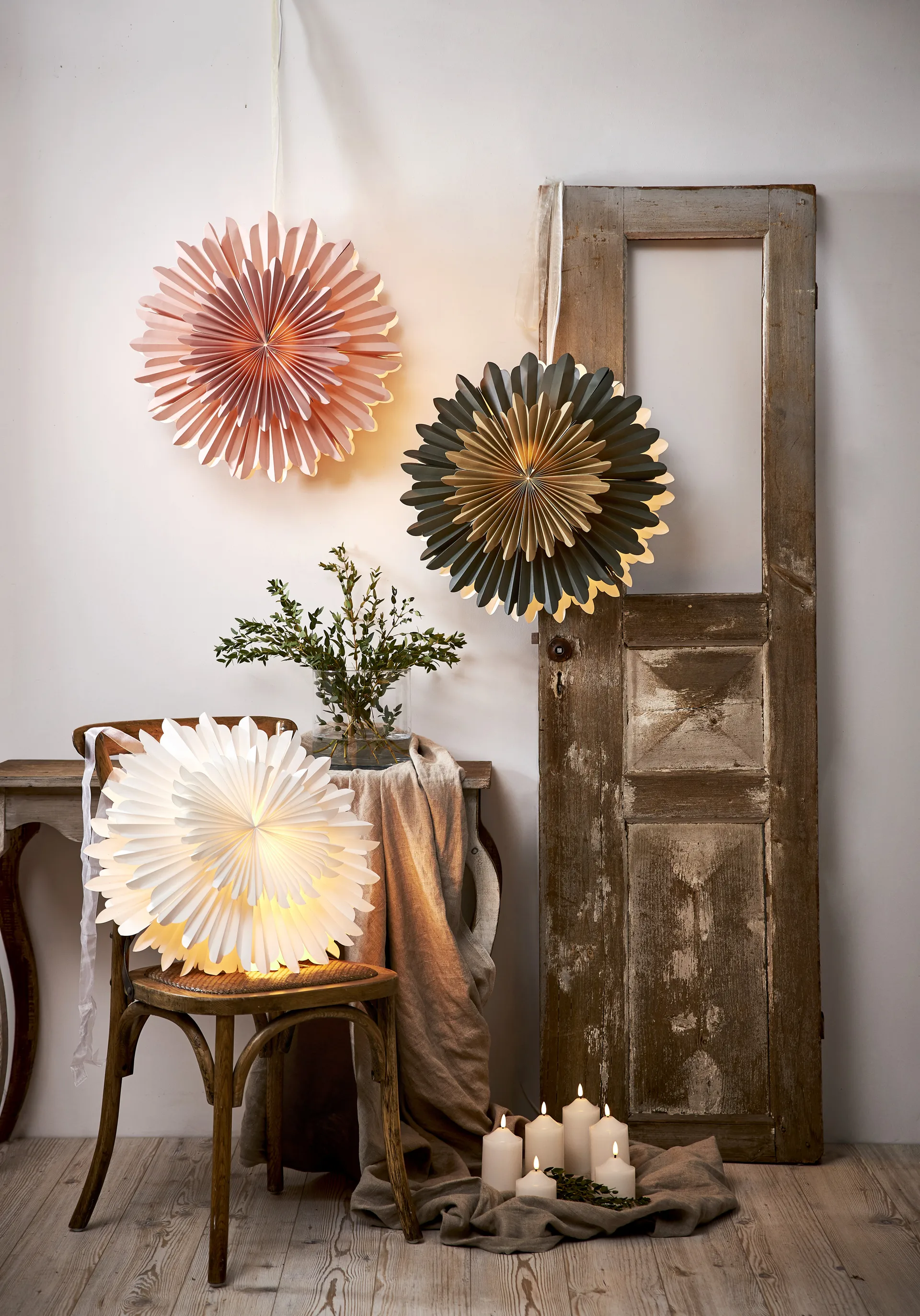 Estrela do advento Crystal Ø55 cm, Branco Star Trading