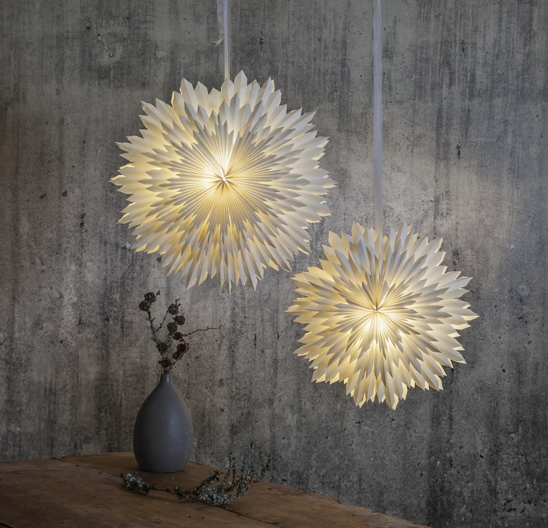 Estrela do advento Ice Ø70 cm, Branco Star Trading