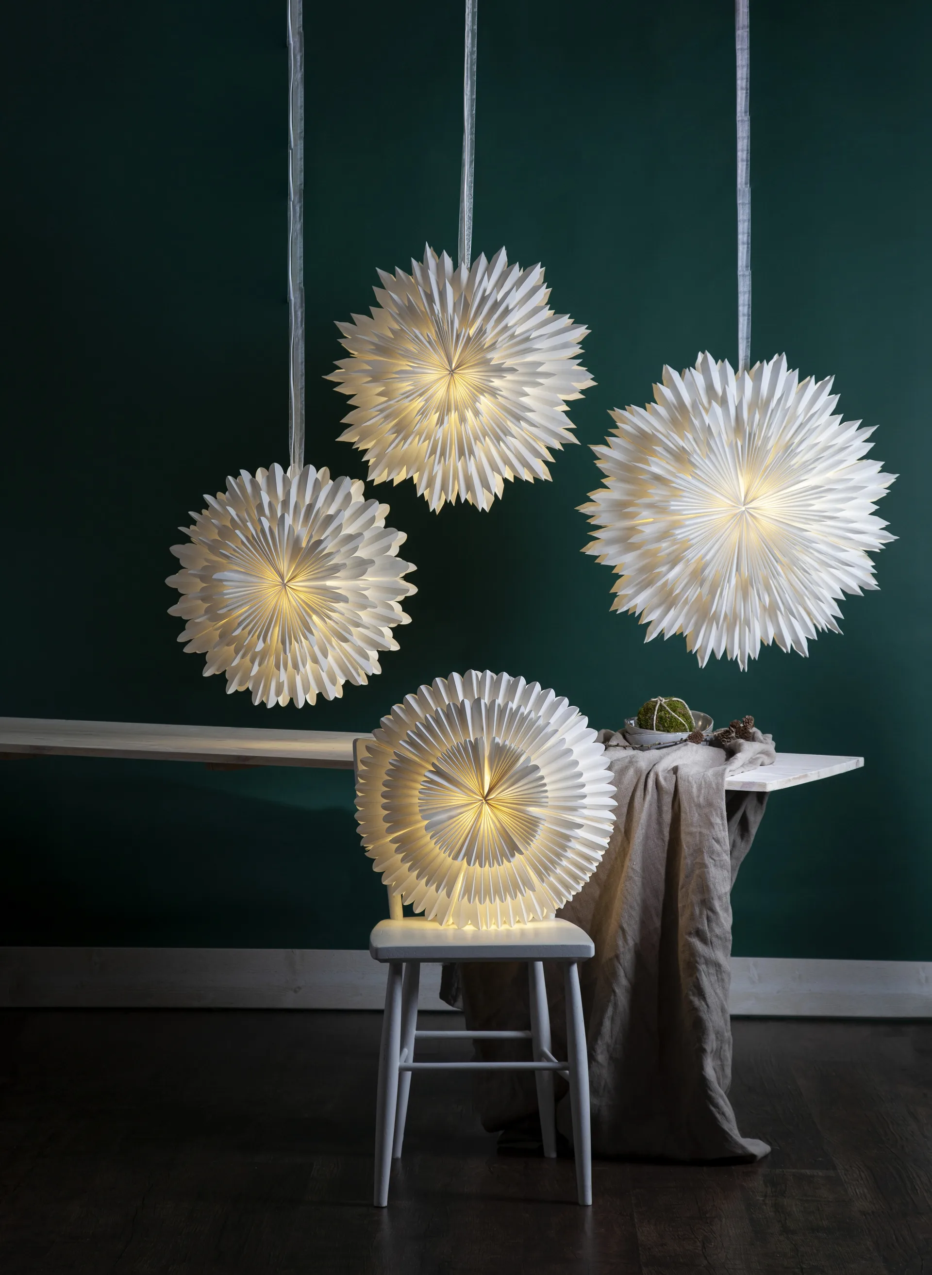 Estrela do advento Ice Ø70 cm, Branco Star Trading