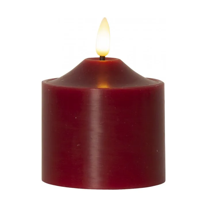 Flamme vela em bloco LED 9,5 cm, Vermelho Star Trading