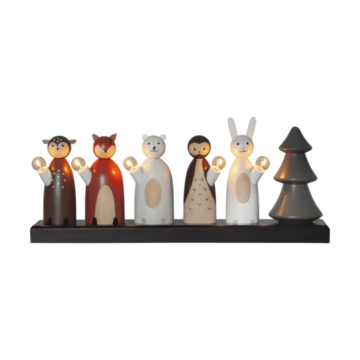 Forest friends castiçal 44 cm - Multicolor - Star Trading
