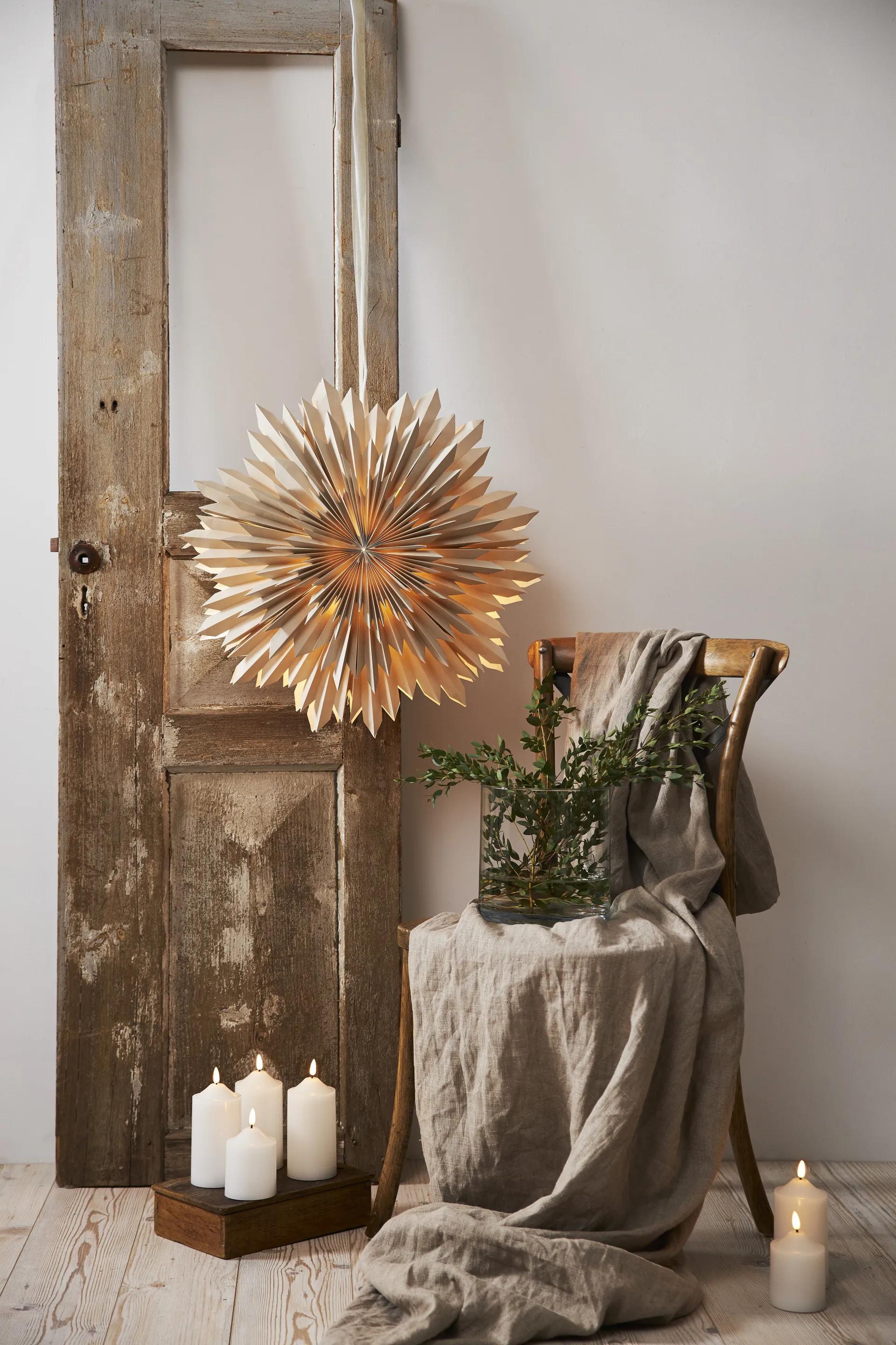 Ice estrela do Advento Ø50 cm, Bege Star Trading