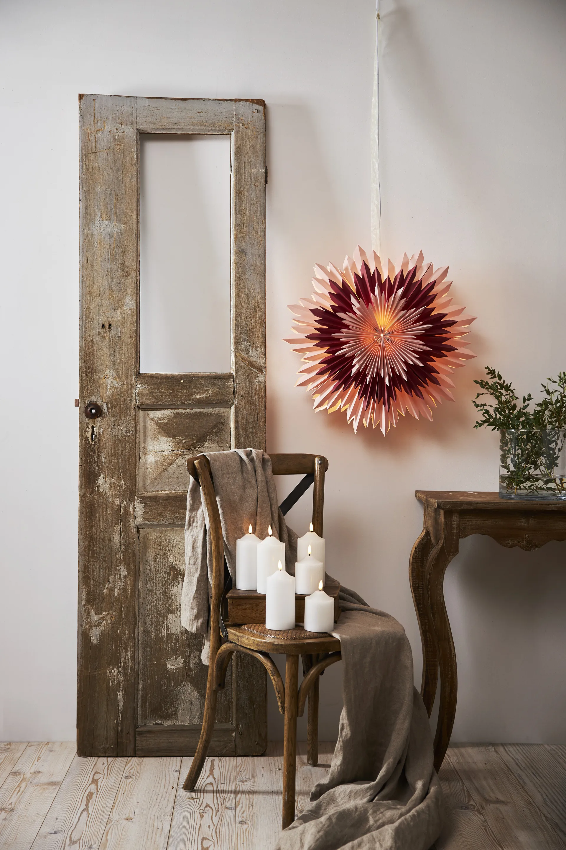 Ice estrela do Advento Ø50 cm, Rosa Star Trading