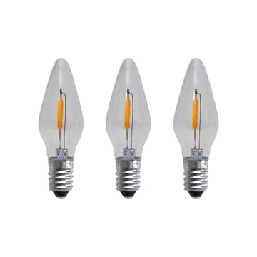 Lâmpada de substituição E10 LED soft glow 3-unidades - 0,5W 1900K não regulável - Star Trading