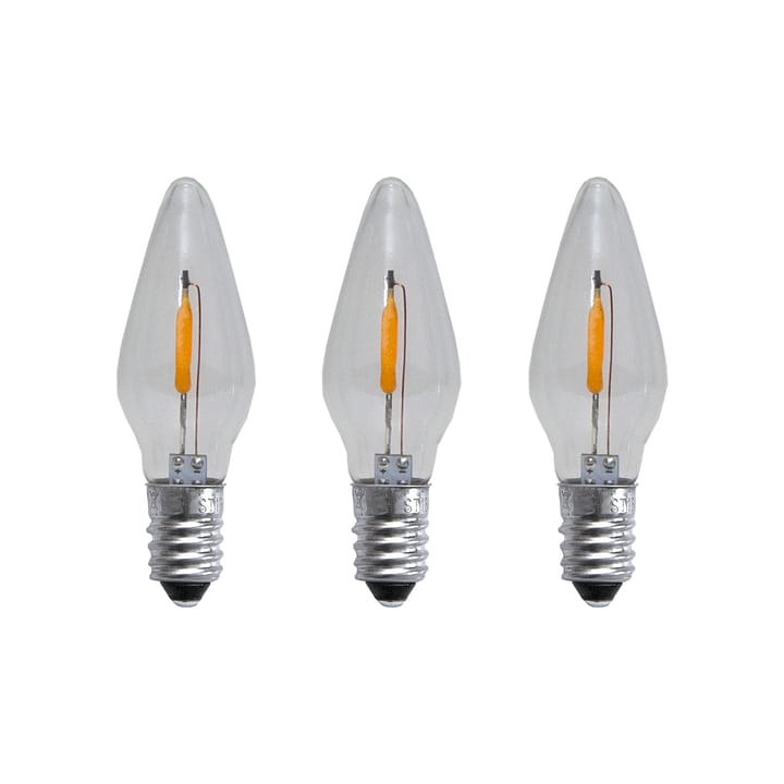 Lâmpada de substituição E10 LED soft glow 3-unidades, 0,5W 1900K não regulável Star Trading