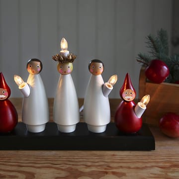Lucia Choir castiçal de Advento - branco-vermelho - Star Trading
