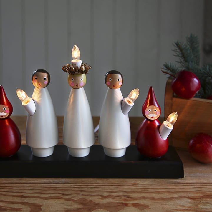 Lucia Choir castiçal de Advento, branco-vermelho Star Trading