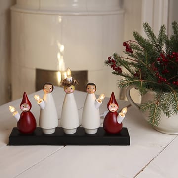 Lucia Choir castiçal de Advento - branco-vermelho - Star Trading