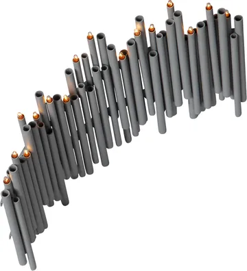 Note castiçal de Advento 25x35 cm - Cinzento - Star Trading