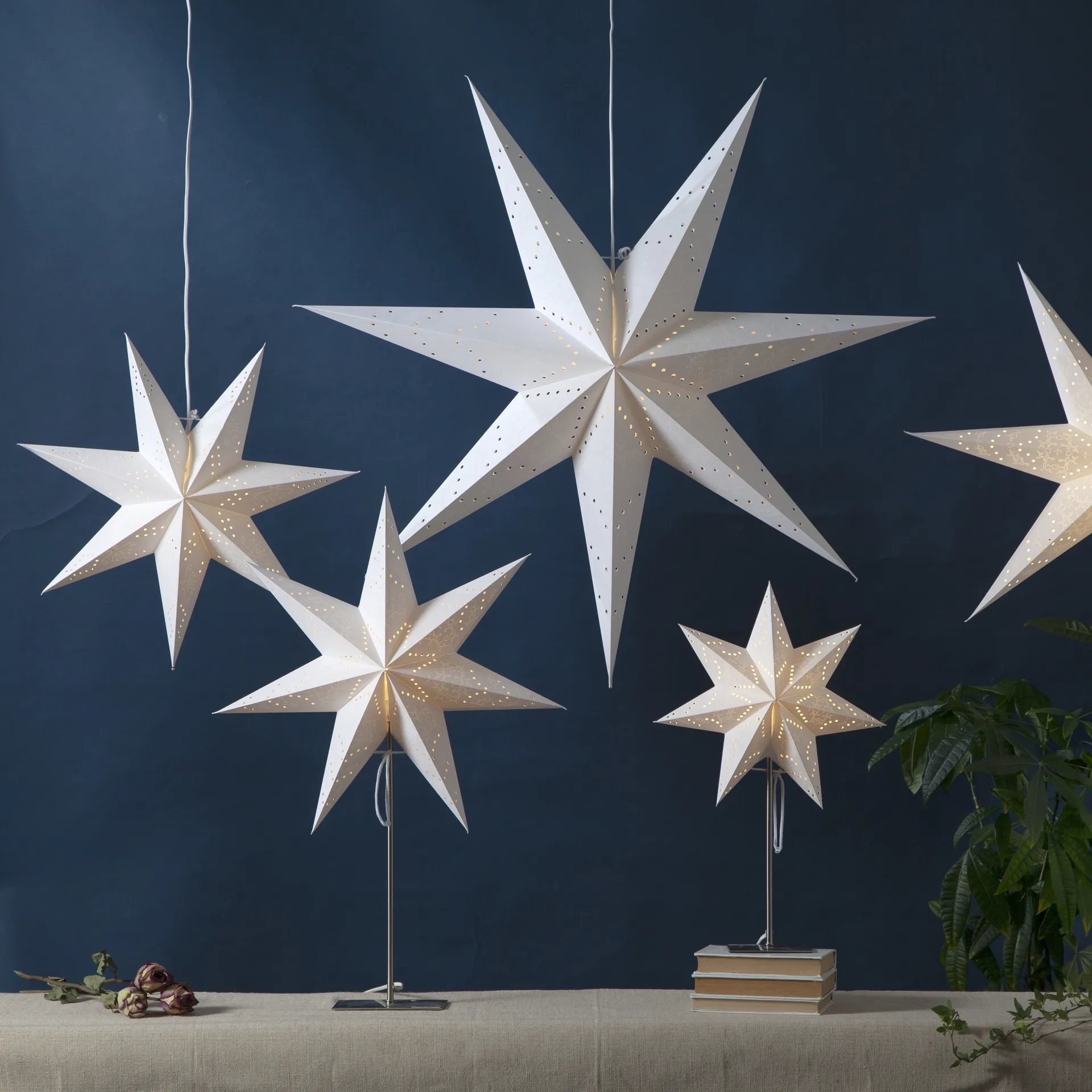 Sensy Estrela de advento de pé 78 cm , Branco Star Trading