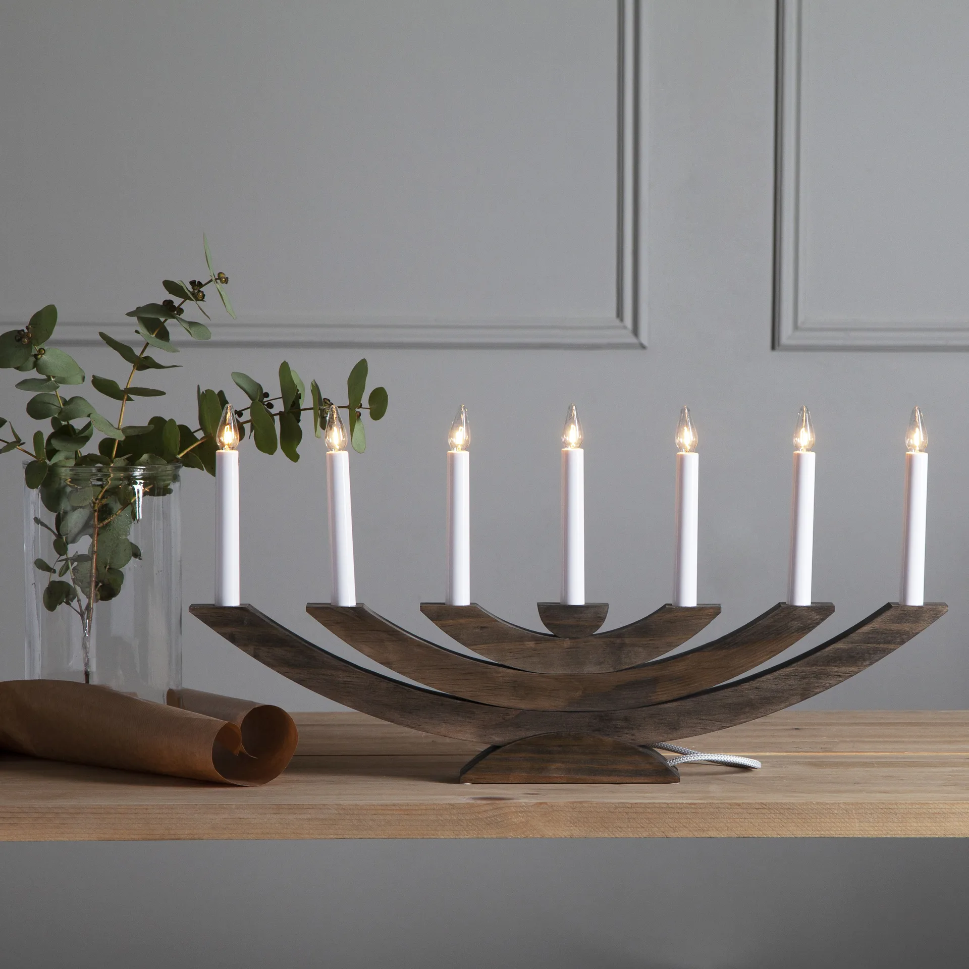 Suporte para vela de Advento Navida, Castanho Star Trading