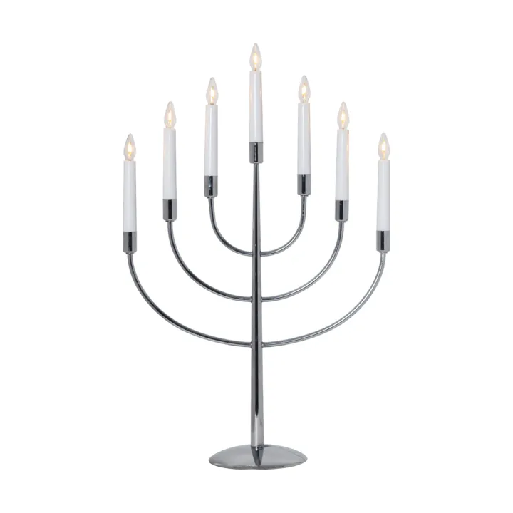 Titus castiçal 38 cm - metal cromado - Star Trading