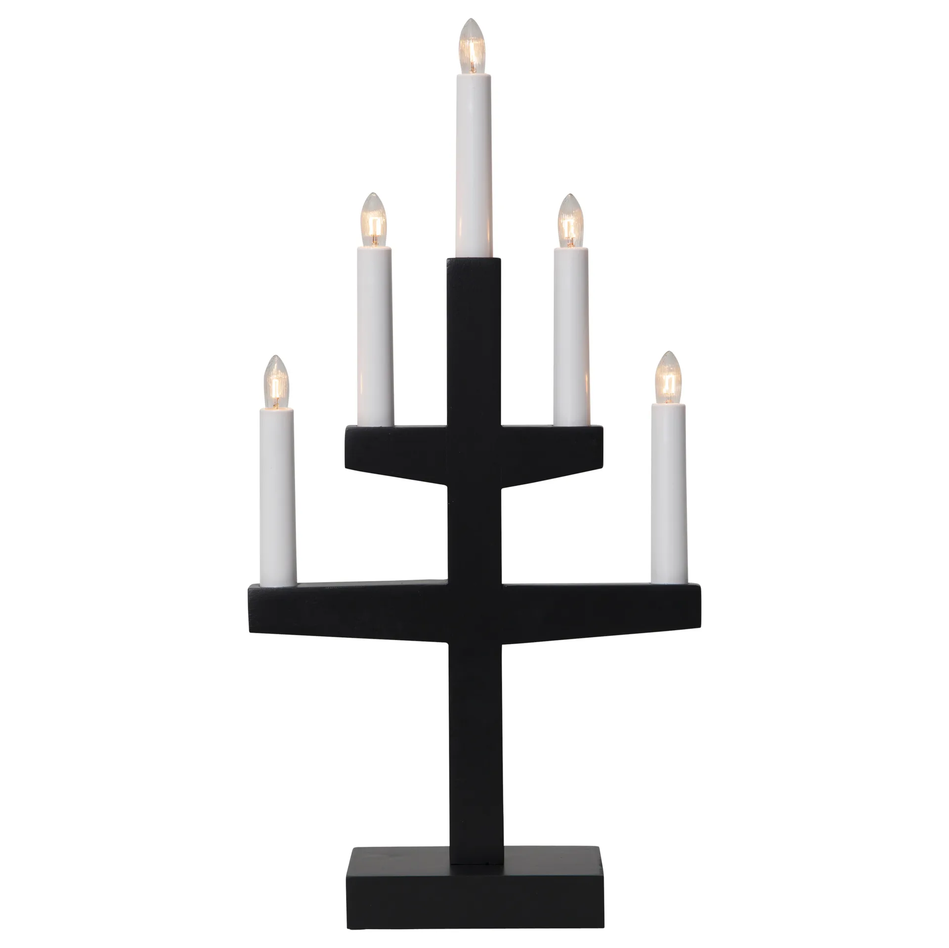 Trapp castiçal de Advento 46 cm, Preto Star Trading