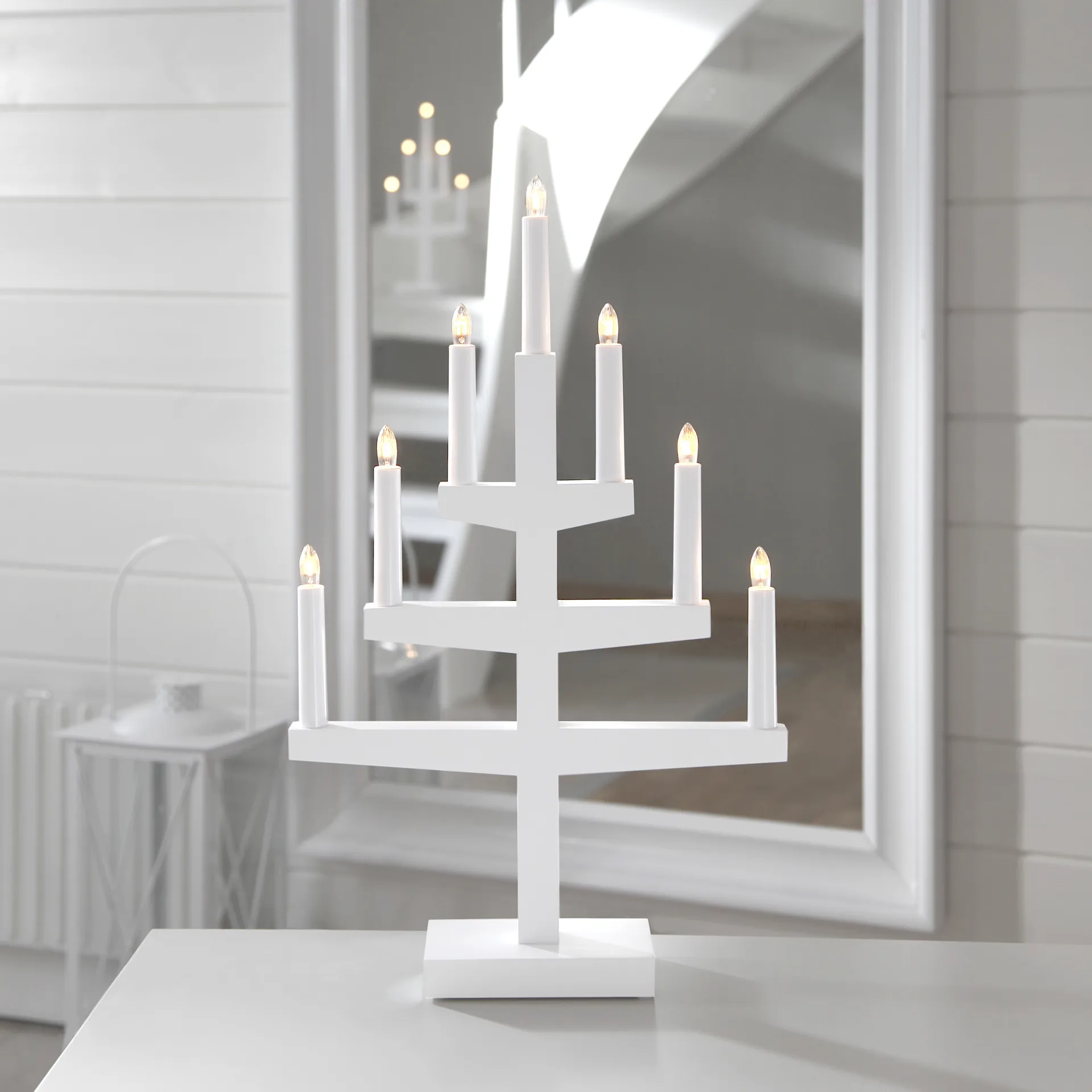 Trapp castiçal de Advento 54 cm, branco Star Trading