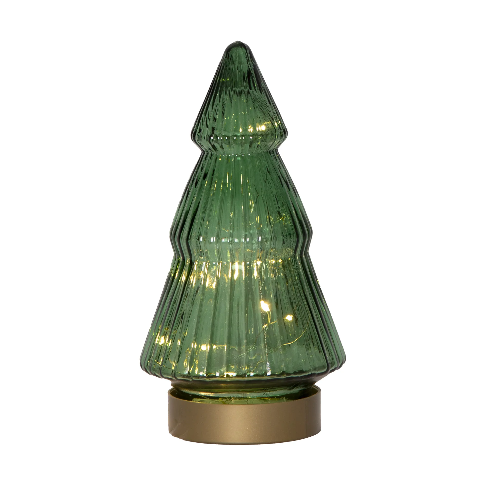 Verde decoração de vidro LED 20 cm, Verde Star Trading