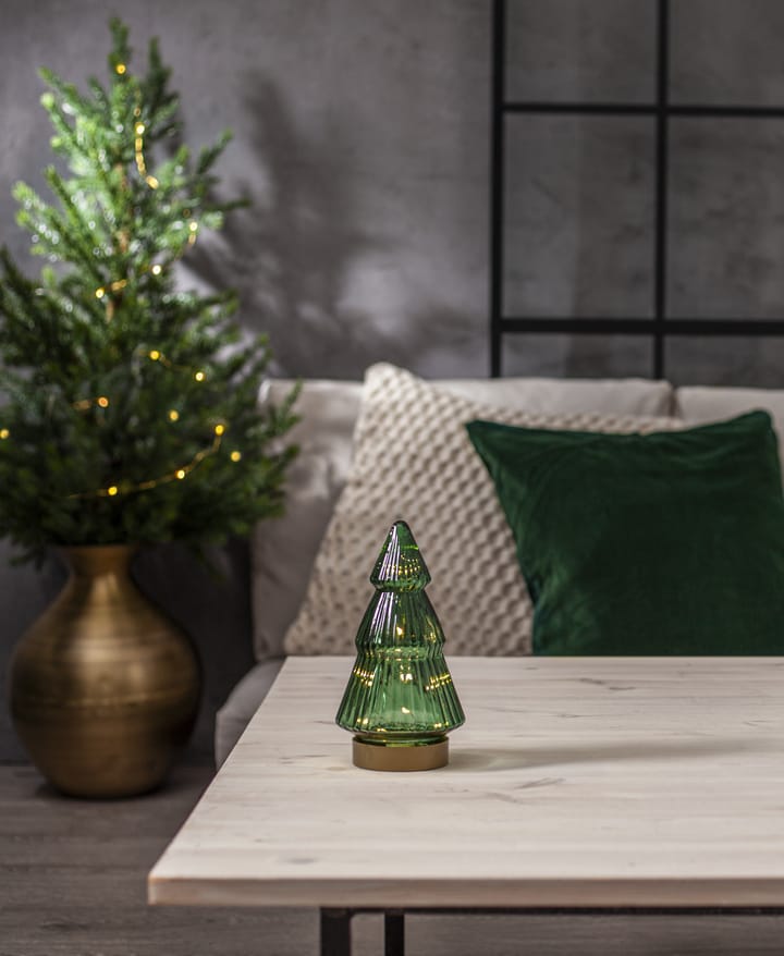 Verde decoração de vidro LED 20 cm, Verde Star Trading