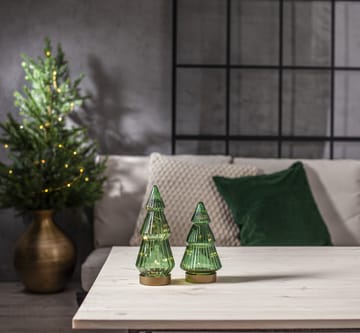 Verde decoração de vidro LED 20 cm - Verde - Star Trading