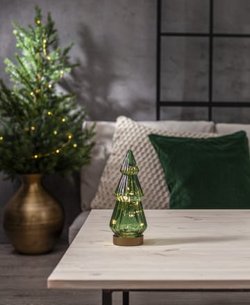 Verde decoração de vidro LED 24 cm - Verde - Star Trading