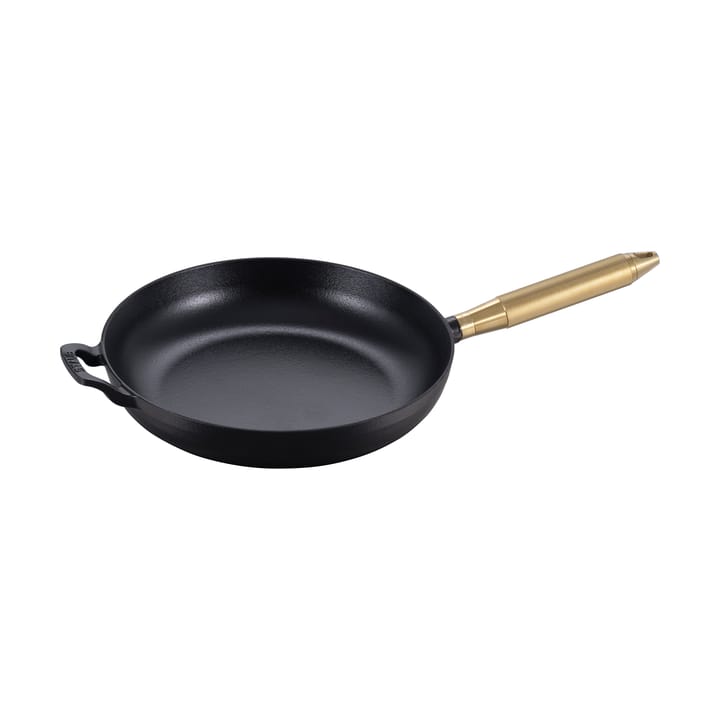 Buster & Punch frigideira de ferro fundido preta Ø28 cm - Puxador de latão - STAUB