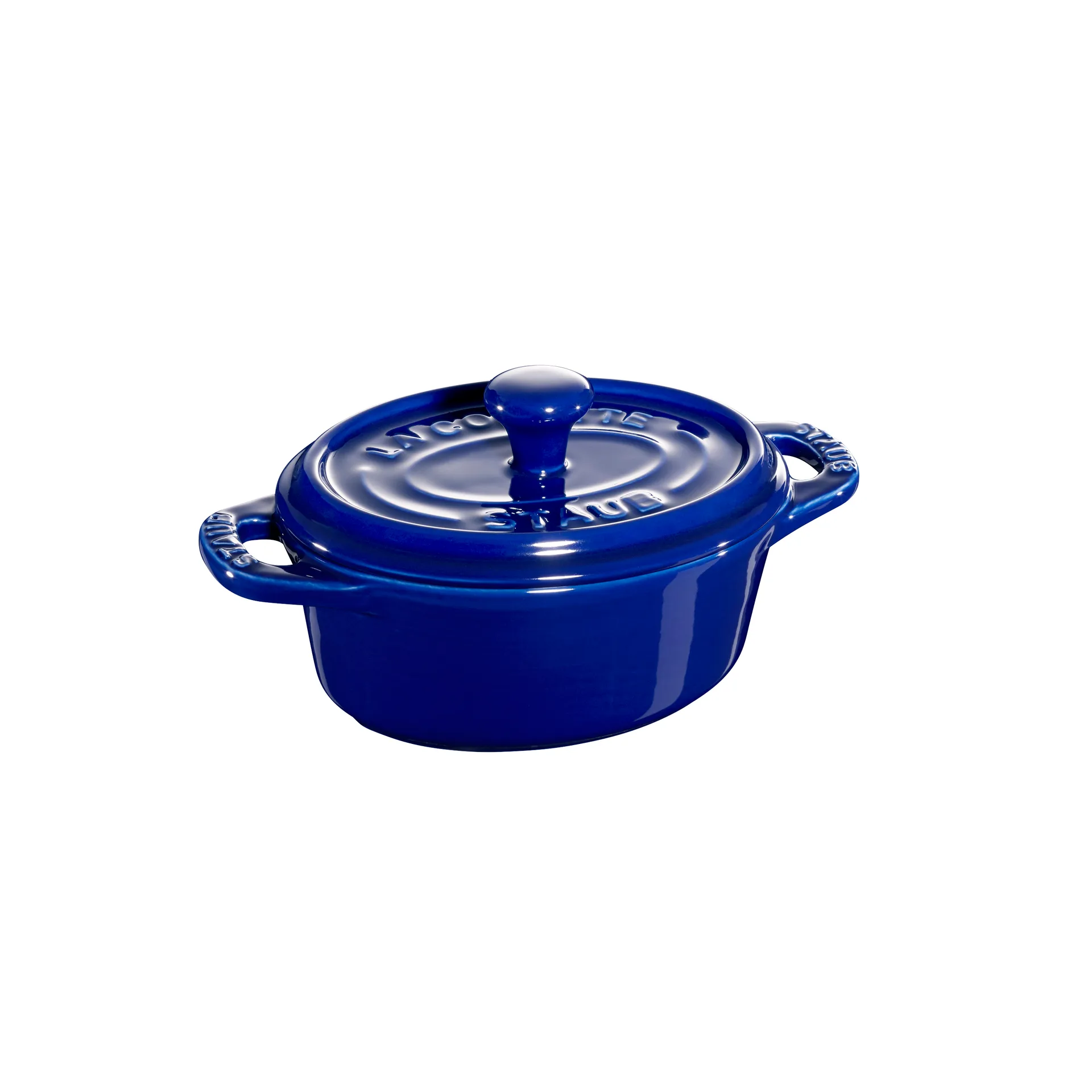 Caçarola para forno oval mini Staub 0,2 l, azul STAUB