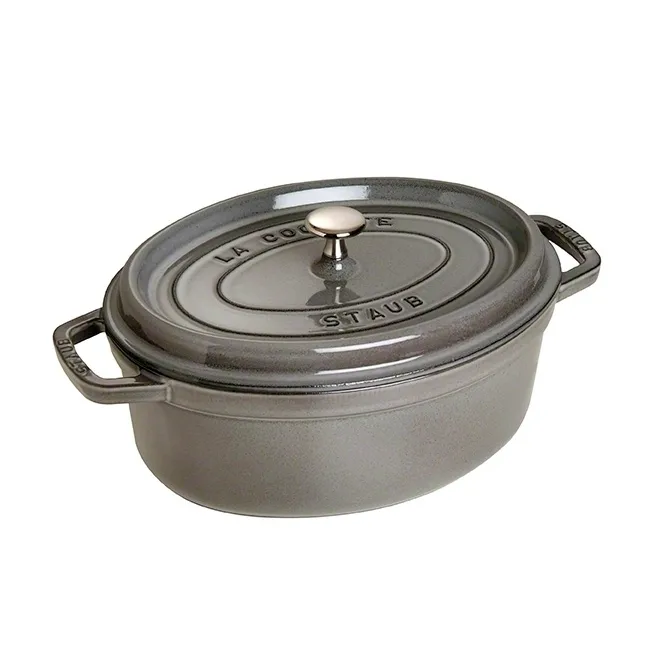 Caçarola para forno oval mini Staub 4,2 l, cinza STAUB