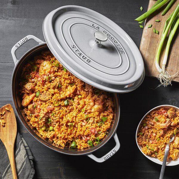 Caçarola para forno oval mini Staub 4,2 l, cinza STAUB