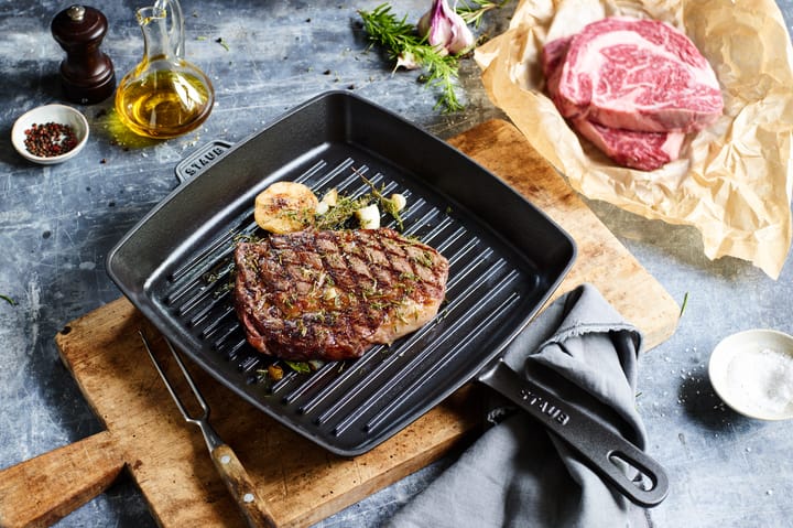 Staub American frigideira de ferro fundido para grelhados, 26x26 cm STAUB