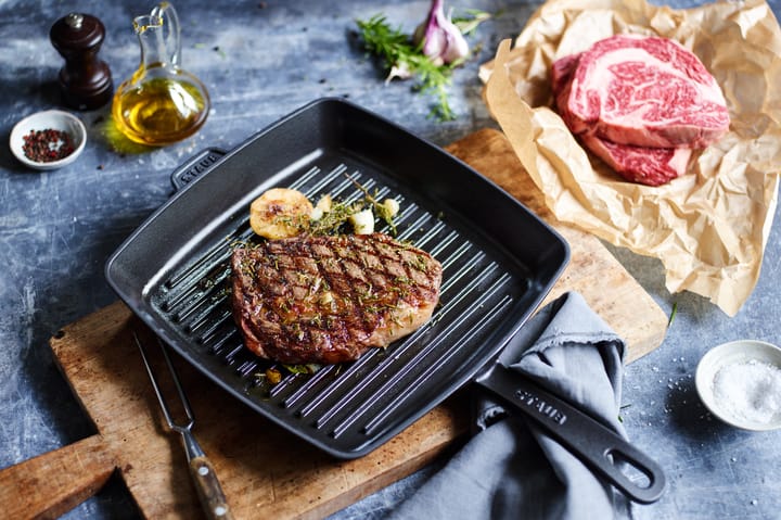 Staub American frigideira de ferro fundido para grelhados, 30x30 cm STAUB