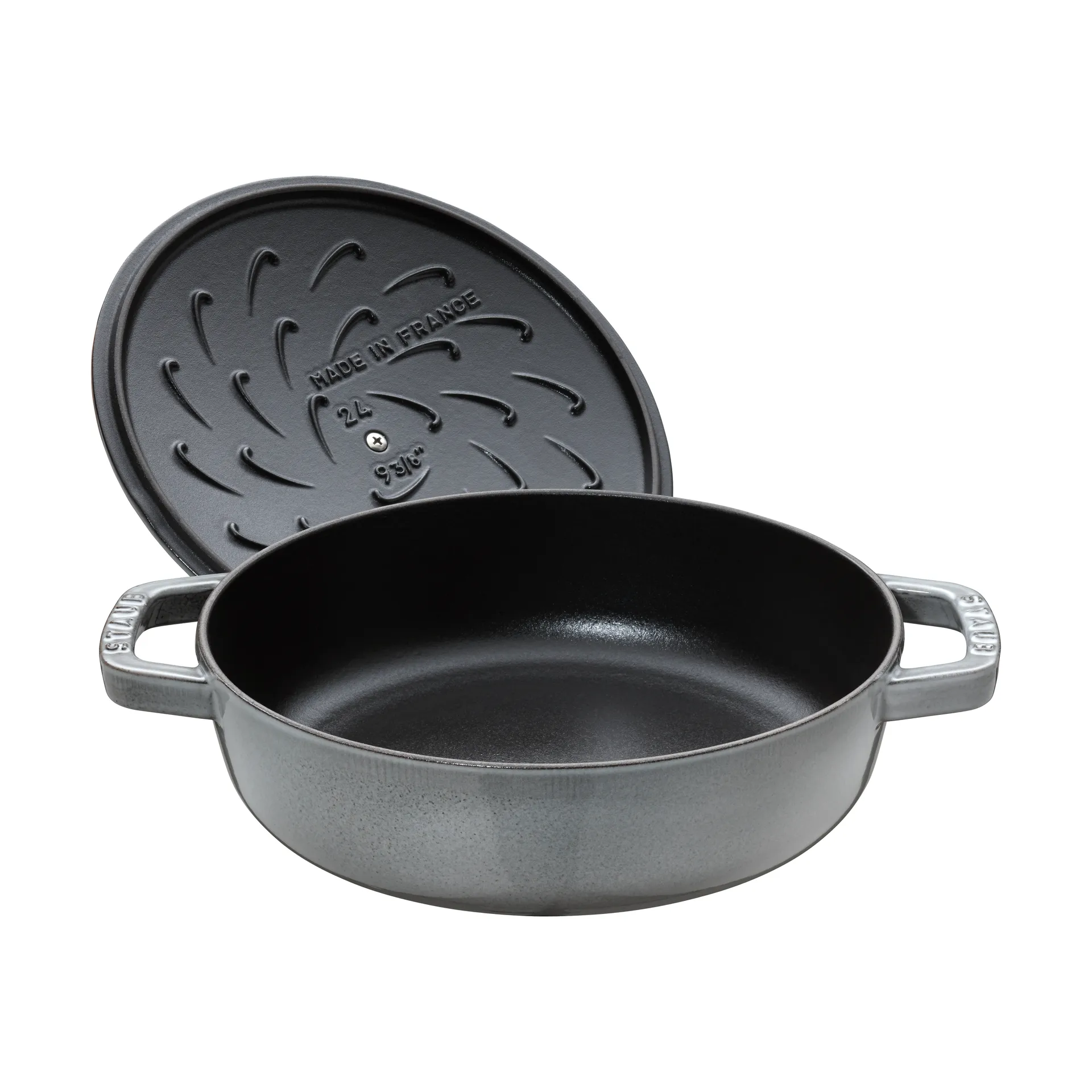 Staub Chistera caçarola de ferro fundido Ø24 cm, Cinza grafite STAUB