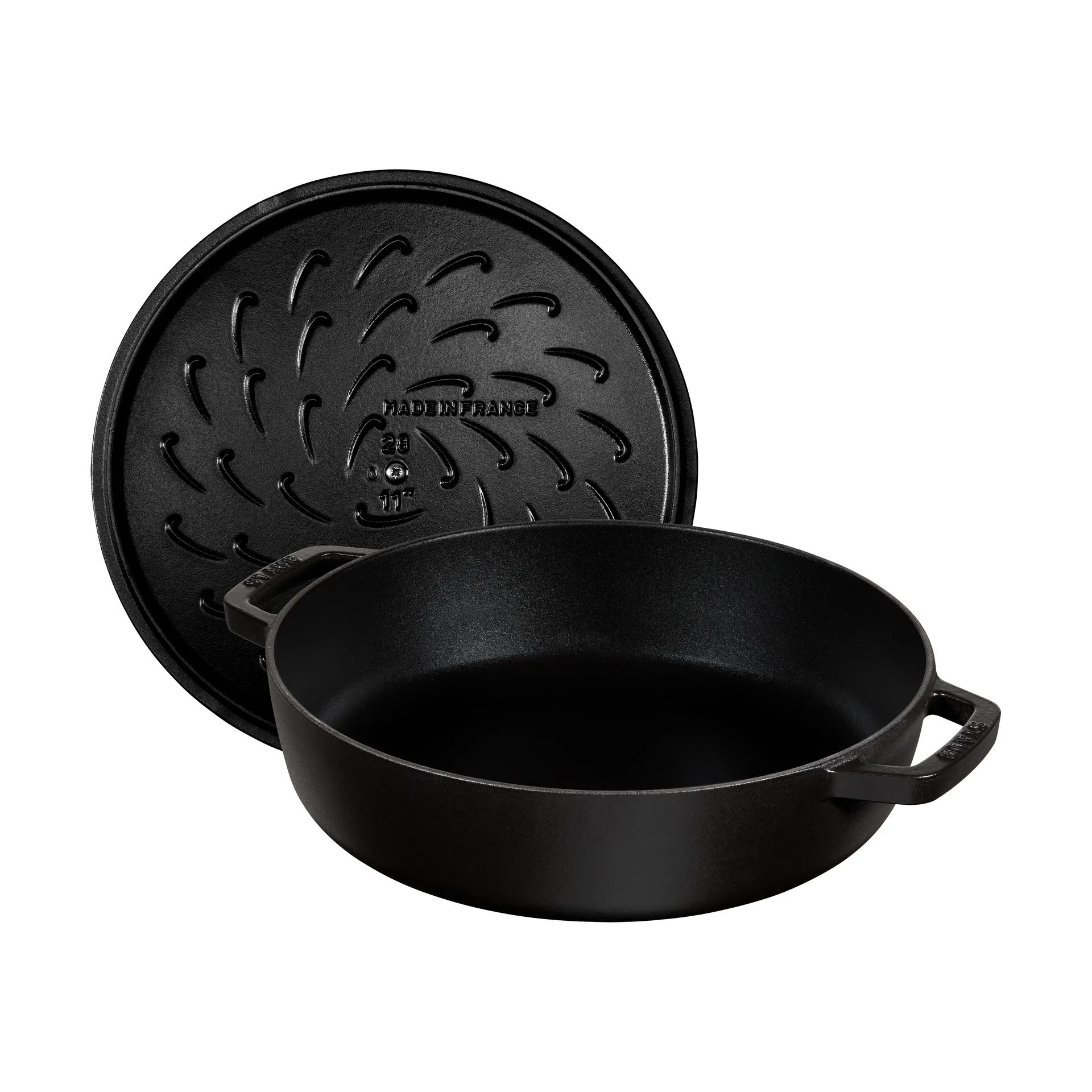 Staub Chistera caçarola de ferro fundido Ø24 cm, Preto STAUB