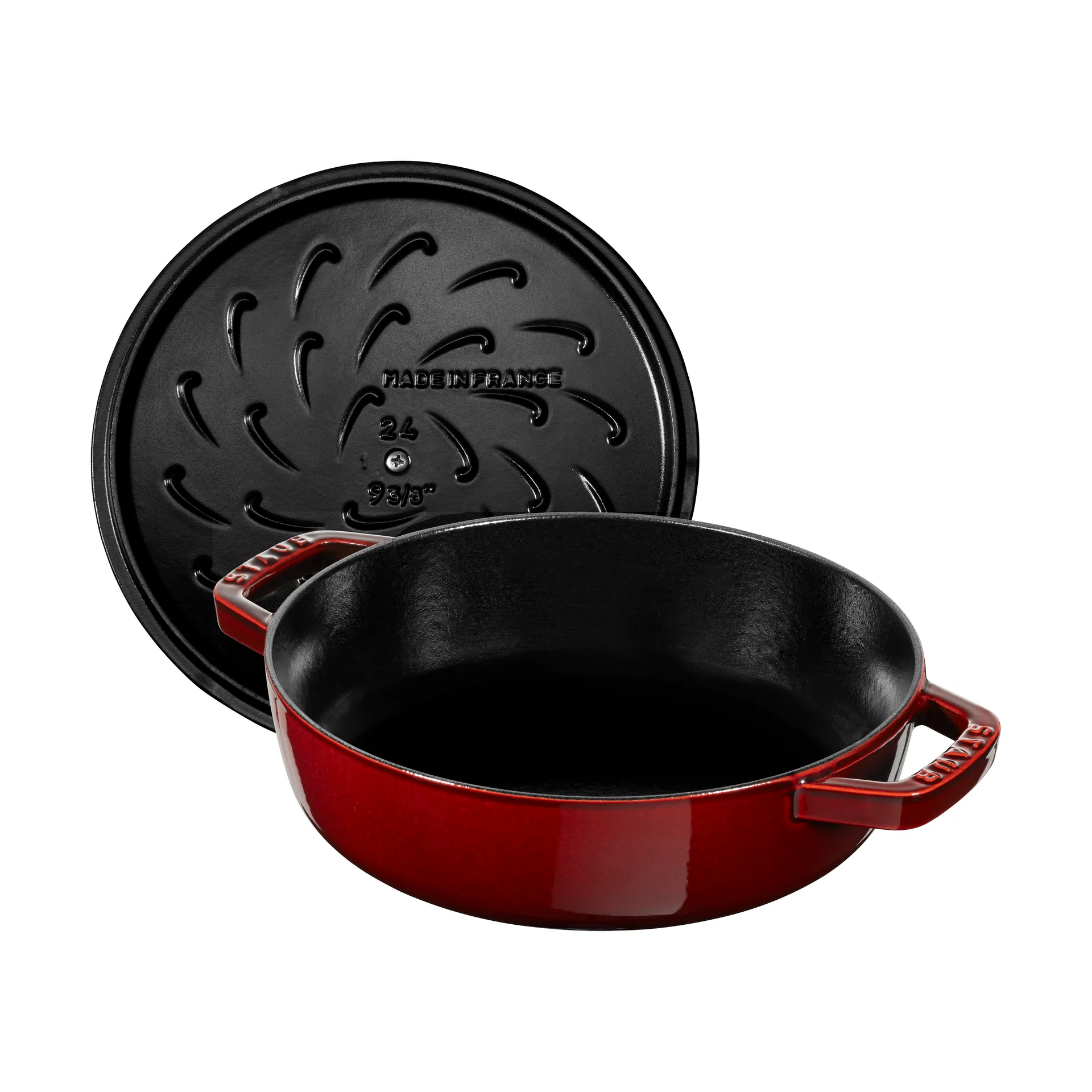 Staub Chistera caçarola de ferro fundido Ø24 cm, Vermelho grenadine STAUB