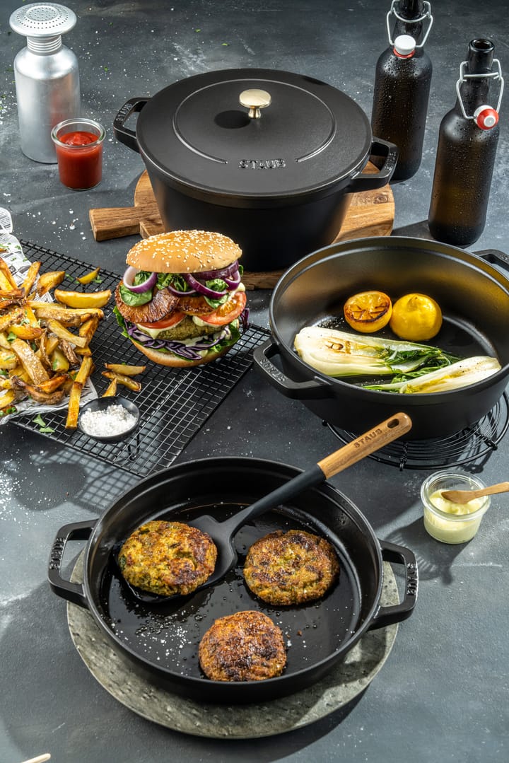Staub conjunto de panelas e caçarolas empilháveis 5 peças, Preto STAUB