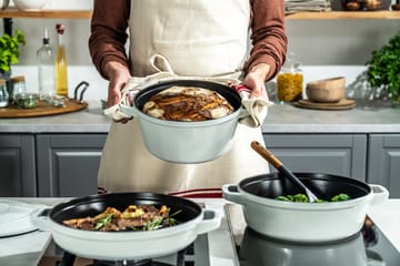 Staub conjunto de panelas e caçarolas empilháveis 5 peças - Trufa branca - STAUB