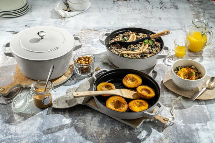 Staub conjunto de panelas e caçarolas empilháveis 5 peças, Trufa branca STAUB