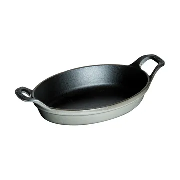 Staub forma oval para forno de ferro fundido 15 cm - Cinza grafite - STAUB