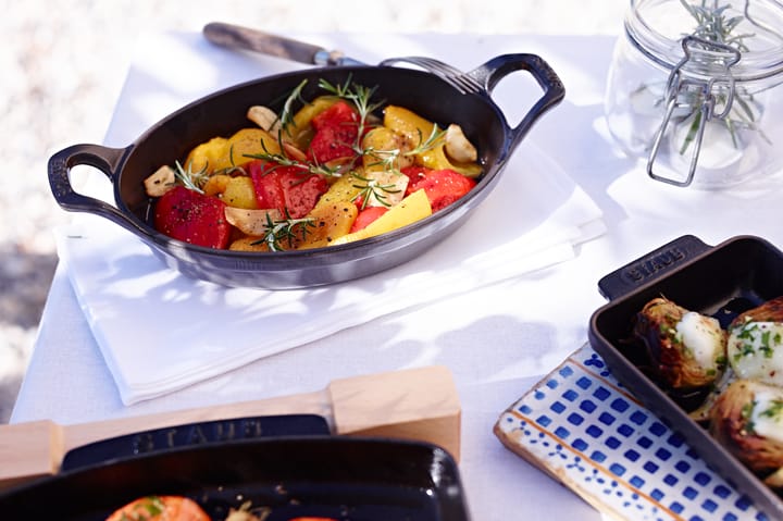 Staub forma oval para forno de ferro fundido 15 cm, Cinza grafite STAUB