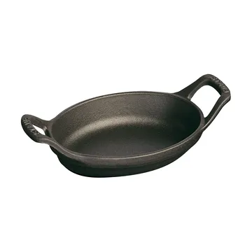 Staub forma oval para forno de ferro fundido 37 cm - Preto - STAUB