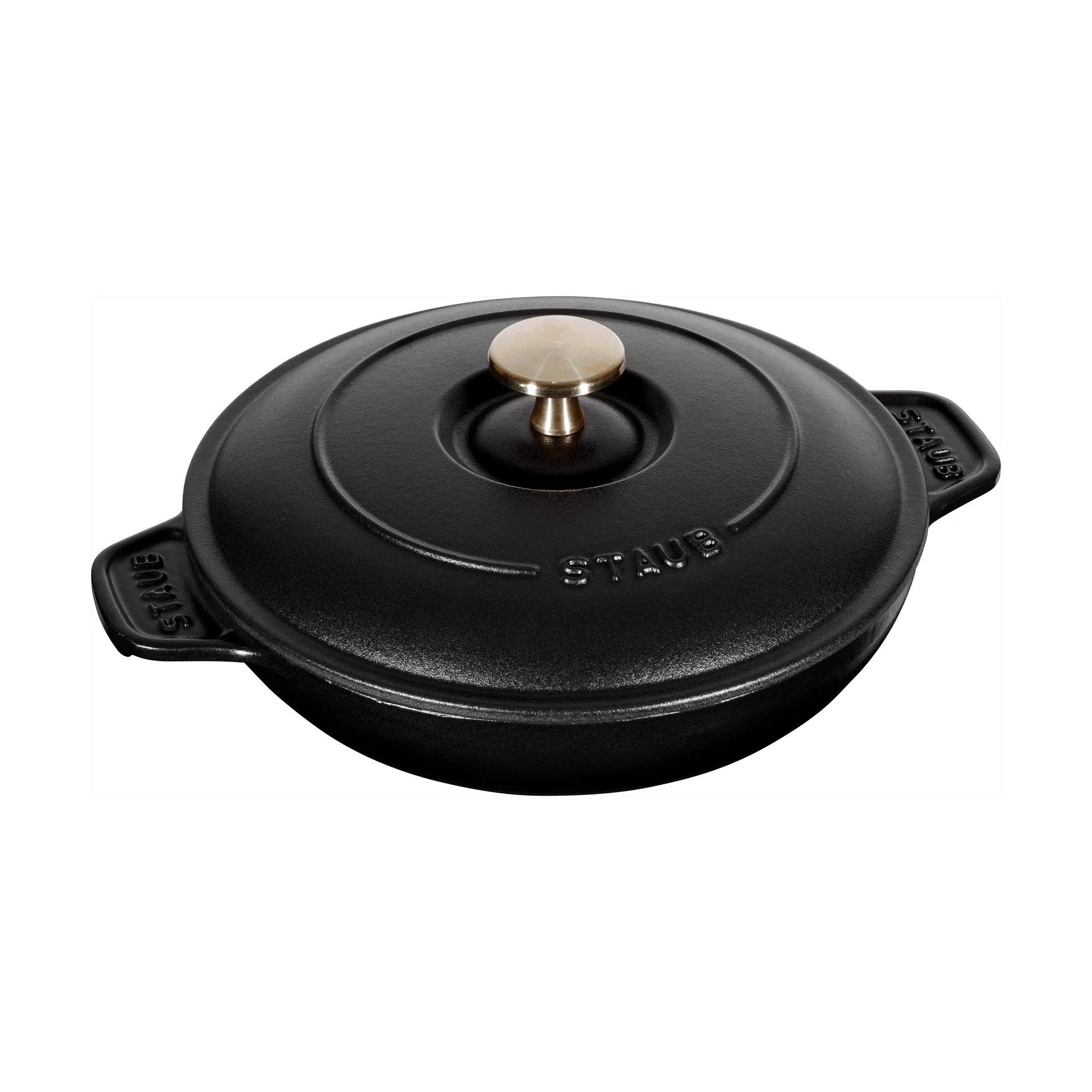Staub forma para forno de ferro fundido com tampa redonda Ø20 cm, Preto STAUB